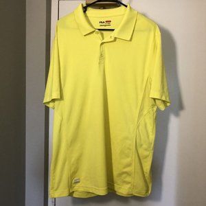 Fila Sport Mens Size XL Extra Large Short‎ Sleeves Shirt Golf Yellow Polo